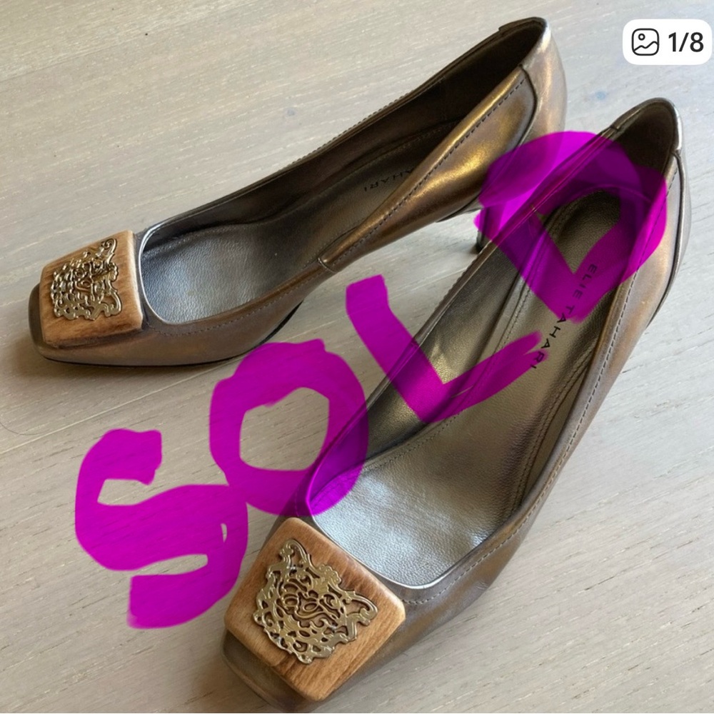 Elie Tahari‎ Gold/ Silver Pump / SZ 38/8